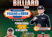 Jaring Atlet, POBSI Barito Selatan Gelar Turnamen Billiard