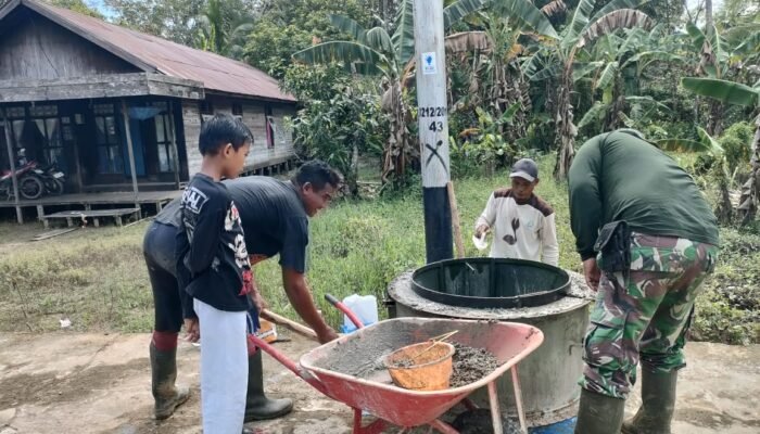 Satgas TMMD Ke-124 Memasuki Tahap Pembuatan Gorong-gorong