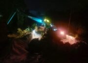 Hari ke-19 TMMD Ke-124, Excavator Terus Bekerja Hingga Larut Malam Demi Capai Target