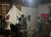 Terus Pacu Pembangunan RTLH, Satgas TMMD Reguler Ke-124 Kodim 1012/Buntok Lembur Hingga Malam