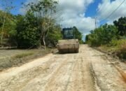 Progres TMMD ke-124: Pengerasan Jalan Dimaksimalkan dengan Alat Berat Wales