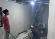 Satgas TMMD Manfaatkan Lampu untuk Kerjakan RTLH Lembur di Desa Talio