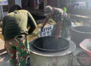 Pembuatan Cincin Sumur Gali Untuk Masyarak Desa Talio Oleh Satgas TMMD Ke-124