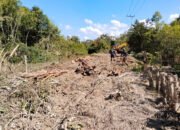 Panas Terik Matahari Tak Halangi Satgas TMMD Kodim 1012/Buntok Sukseskan Pengerjaan Jalan Desa Talio