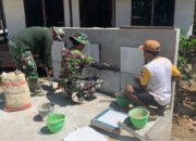 Satgas TMMD Kodim 1012/Buntok Pasang Keramik Tempat Wudhu di Desa Talio