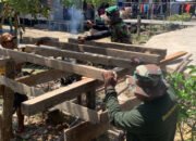 Satgas TMMD Kodim 1012/Buntok Bangun Tempat Tong Sumur Bor di Desa Talio