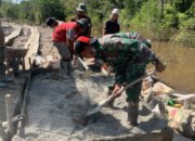 Pencampuran Material Semen Dimulai untuk Pengecoran Jalan di Desa Talio