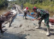 Akselerasi Pembangunan Makin Terasa, Satgas TMMD Dan Warga kebut Pengecoran Jalan