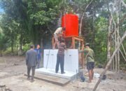 Satgas TMMD Kodim 1012/Buntok Pasang Keran dan Mesin Sumur Bor Titik 1 di Desa Wungkur Baru