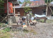 Satgas TMMD Manfaatkan Arco untuk Angkut Material Bangun Tembok Kran Sumur Bor di Desa Wungkur Baru