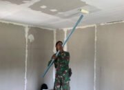 Satgas TMMD ke-124 Terus Lakukan Pengecatan RTLH di Desa Talio