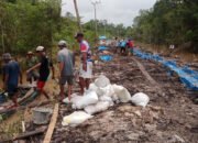Satgas TMMD dan Warga Kompak Angkut Material untuk Pembangunan Jalan di Desa Talio