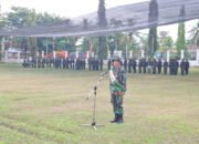 Satgas TMMD ke-124 Gelar Gladi Penutupan di Halaman Kantor Bupati Barsel