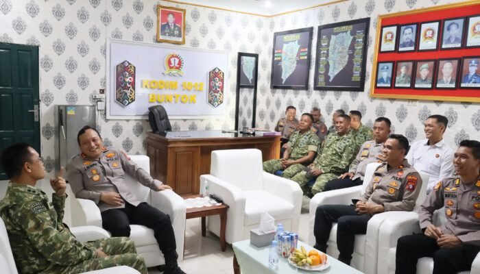 Kapolres Barsel Melaksanakan Kunker ke Kodim 1012/Buntok